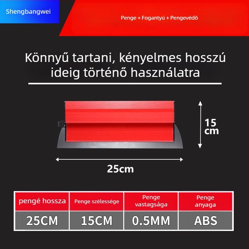 Lapos penge glettelő spatula, rozsdamentes acélból, eszköz falak kiegyenlítéséhez