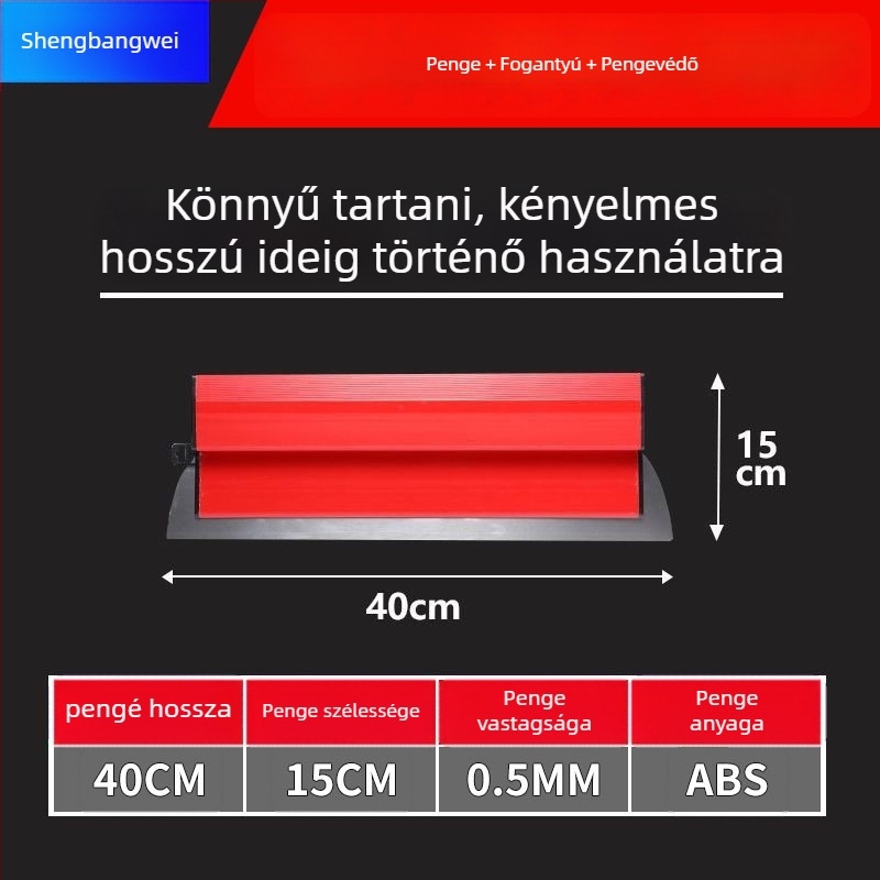 Lapos penge glettelő spatula, rozsdamentes acélból, eszköz falak kiegyenlítéséhez