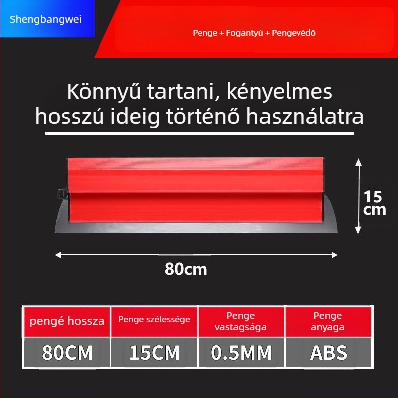 Lapos penge glettelő spatula, rozsdamentes acélból, eszköz falak kiegyenlítéséhez