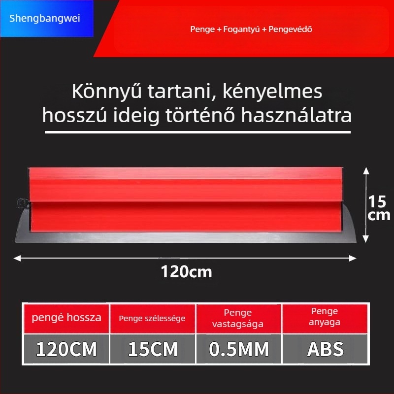 Lapos penge glettelő spatula, rozsdamentes acélból, eszköz falak kiegyenlítéséhez
