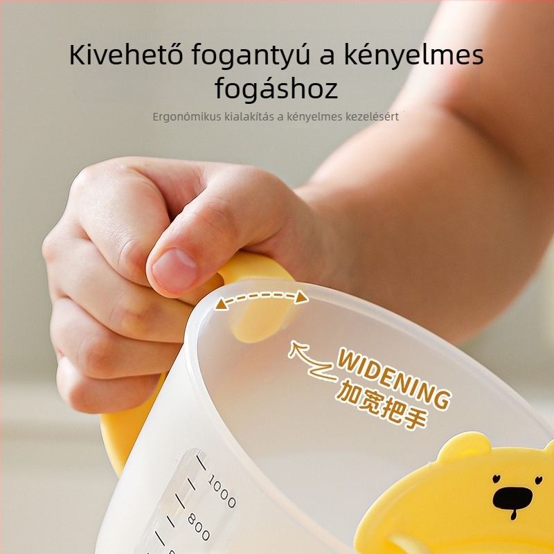 Tojásfolyadék szűrő mérőedény skálával, rizs mosó eszköz, PP konyhai tojásfelverő pohár