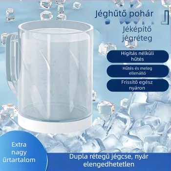 Két rétegű jégpohár, PP, 201–300 ml, modern minimalista stílus, közvetlen ivás