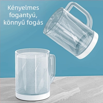 Két rétegű jégpohár, PP, 201–300 ml, modern minimalista stílus, közvetlen ivás