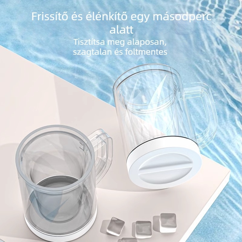 Két rétegű jégpohár, PP, 201–300 ml, modern minimalista stílus, közvetlen ivás