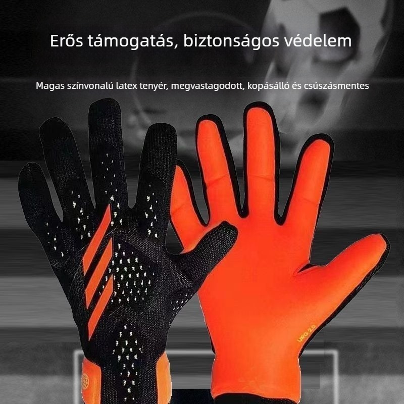 Futballkapus kesztyűk - latex, lélegző, csúszásmentes, kopásálló, megerősített