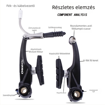 Alumínium ötvözetű V-fék csuklókészlet hegymászó kerékpárokhoz és összecsukható kerékpárokhoz