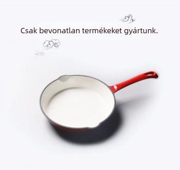 Emaillált vastagfalú, tapadásmentes serpenyő sütéshez, modell J30, indukciós főzőlaphoz kompatibilis