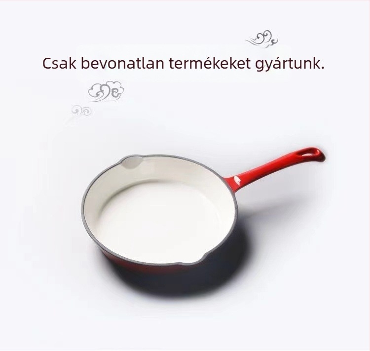 Emaillált vastagfalú, tapadásmentes serpenyő sütéshez, modell J30, indukciós főzőlaphoz kompatibilis