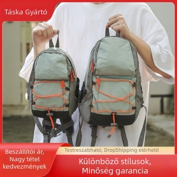 Unisex kültéri hátizsák kontrasztos részletekkel, egyszínű dizájn, kapacitás 20 L alatt, légpárnás vállpántok, poliszter bélés