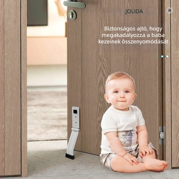 Ajtó stopper, padlóra szerelt, automatikus működés, mangán-acél, modell JY-009, márka Jialinda, modern minimalist stílus