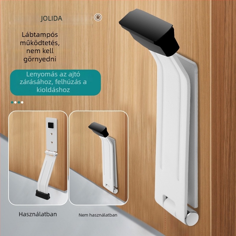 Ajtó stopper, padlóra szerelt, automatikus működés, mangán-acél, modell JY-009, márka Jialinda, modern minimalist stílus