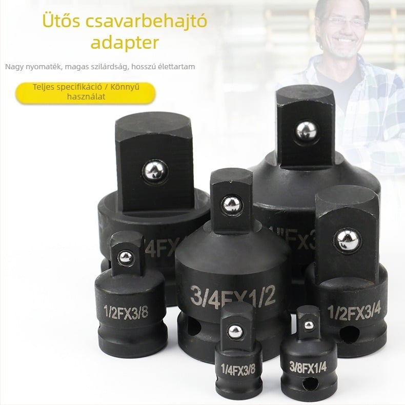 Sleeve- és négyzetes adapter elektromos szerszámokhoz