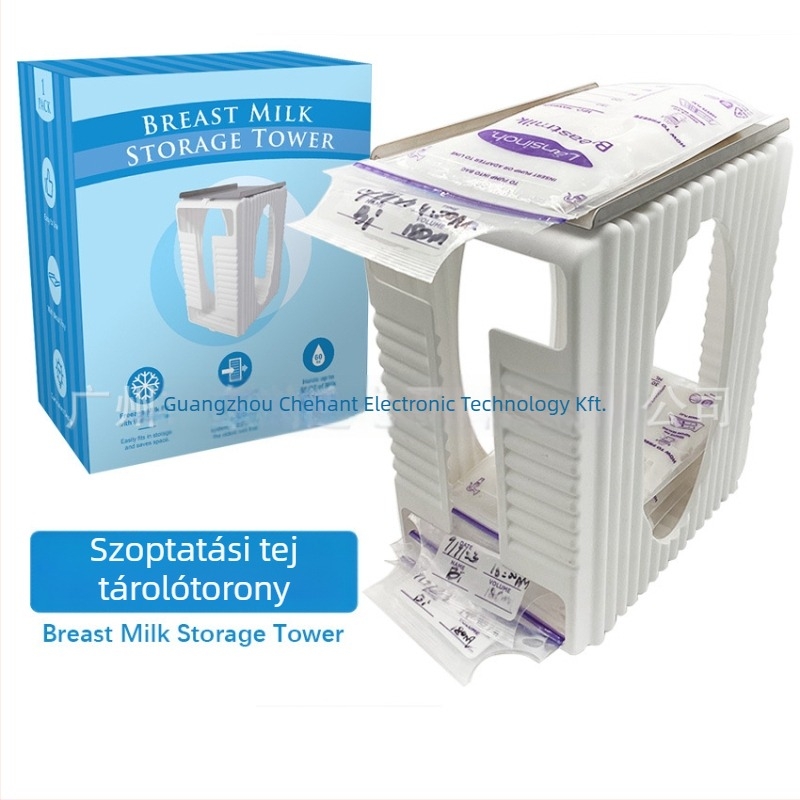 PP anyagú anyatej-tároló torony, 10 darabos készlet