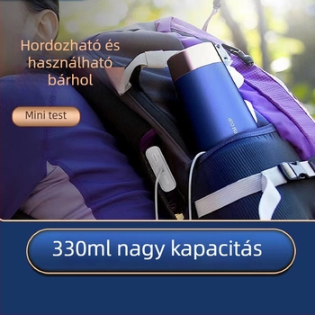 USB hűtő- és melegítő pohár ABS tokozású, belső alumínium tartály, kapacitás 1 L alatt, USB tápegység, házfűtés
