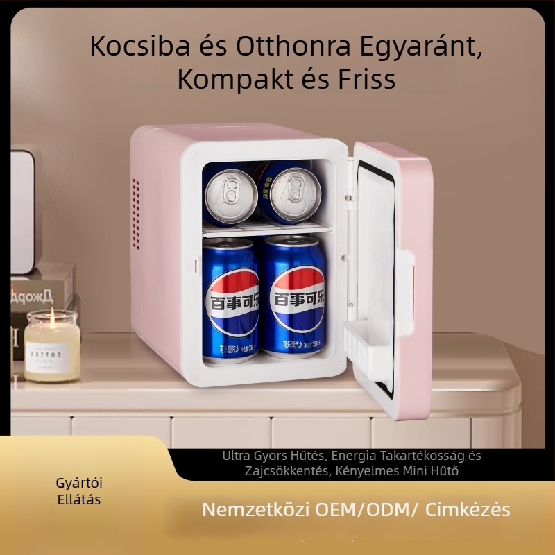 Forró és hideg hordozható mini hűtő, 6–10L, ABS, 12V/220V, 30–42W