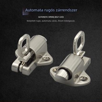 Automata zár csúszó ajtókhoz, cinkötvözetből, repülőgép típusú zár, rugós, modern minimalist stílus