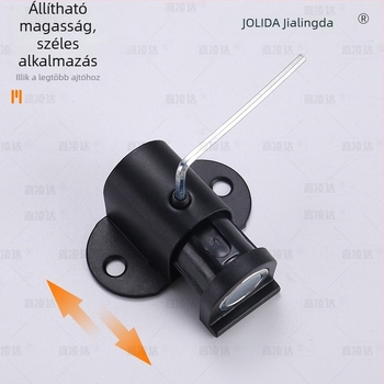 Állítható padlós ajtóstop, 201 rozsdamentes acél, elektroplatált felület, padlóra szerelhető, automatikus vezérlés