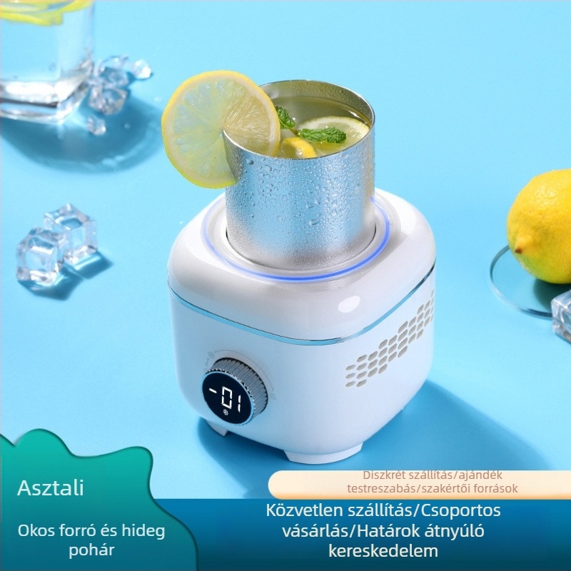 Asztali Hideg‑Meleg Pohár LCD‑vel, Alsó Lapon történő Fűtés, AC Tápellátás, Kapacitás 1 liter alatt, Élelmiszerminőségű Alumínium-oxid Belső Bevonat