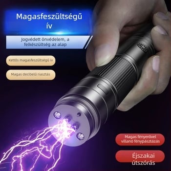 Önvédelmi fegyver elektromos ívvel, kihúzható bottal és riasztóval — Márka: Other; Kategória: Túlélési eszközök