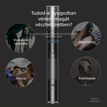Önvédelmi fegyver elektromos ívvel, kihúzható bottal és riasztóval — Márka: Other; Kategória: Túlélési eszközök