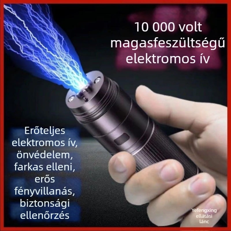 Önvédelmi fegyver elektromos ívvel, kihúzható bottal és riasztóval — Márka: Other; Kategória: Túlélési eszközök
