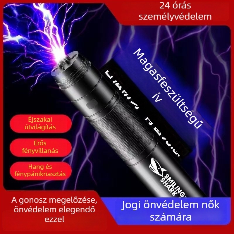 Önvédelmi fegyver elektromos ívvel, kihúzható bottal és riasztóval — Márka: Other; Kategória: Túlélési eszközök