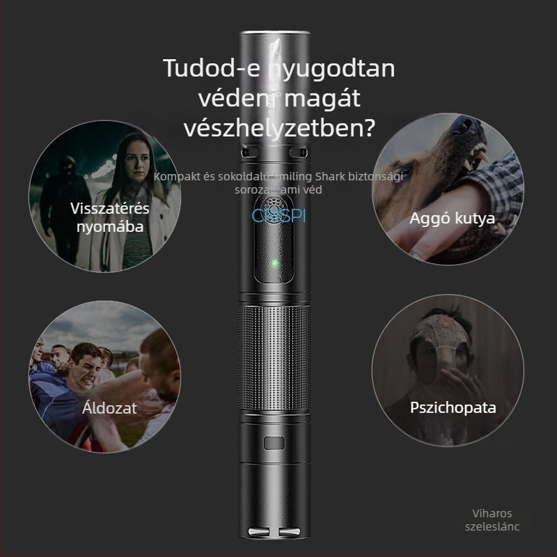 Önvédelmi fegyver elektromos ívvel, kihúzható bottal és riasztóval — Márka: Other; Kategória: Túlélési eszközök