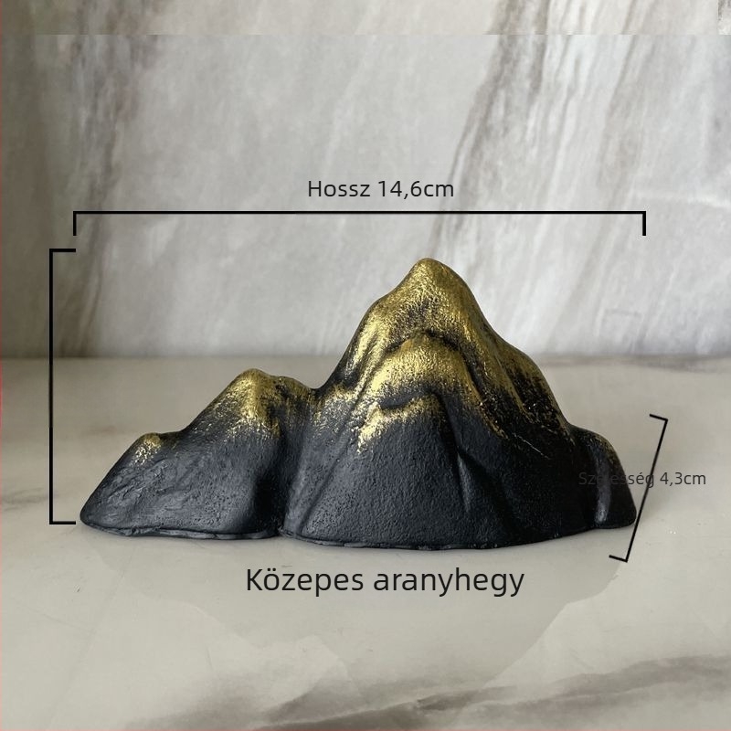 Fém rockery dísz az akváriumhoz, kínai stílusú zen táj, kézzel készített