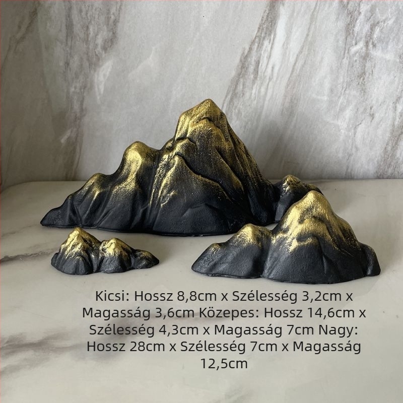 Fém rockery dísz az akváriumhoz, kínai stílusú zen táj, kézzel készített