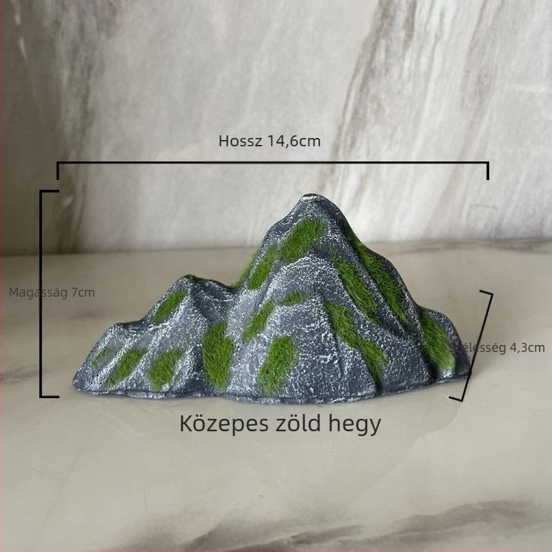 Fém rockery dísz az akváriumhoz, kínai stílusú zen táj, kézzel készített