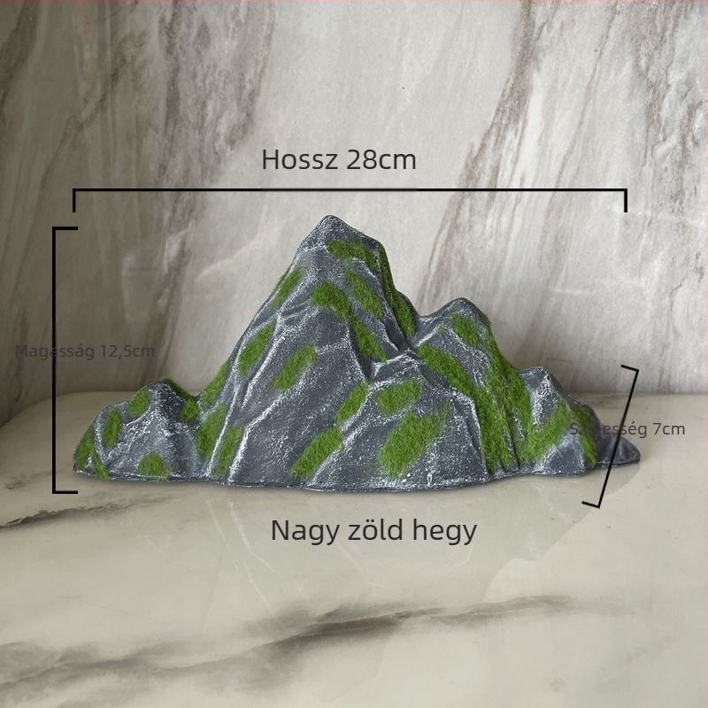 Fém rockery dísz az akváriumhoz, kínai stílusú zen táj, kézzel készített
