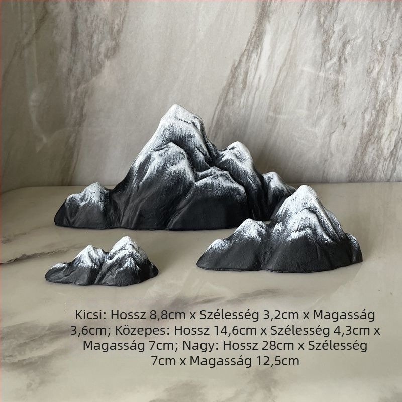 Fém rockery dísz az akváriumhoz, kínai stílusú zen táj, kézzel készített