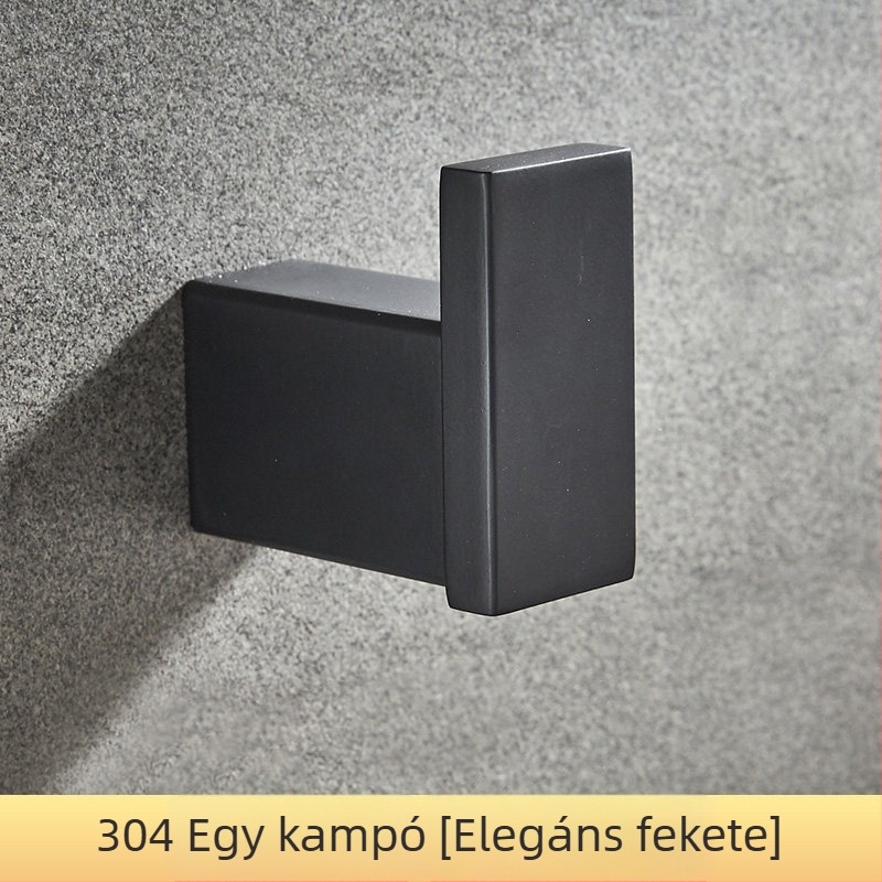 Hannai rozsdamentes acél törölközőtartó, hat darabos készlet, oxidált felület, modern minimalist stílus