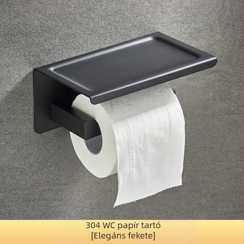 Hannai rozsdamentes acél törölközőtartó, hat darabos készlet, oxidált felület, modern minimalist stílus