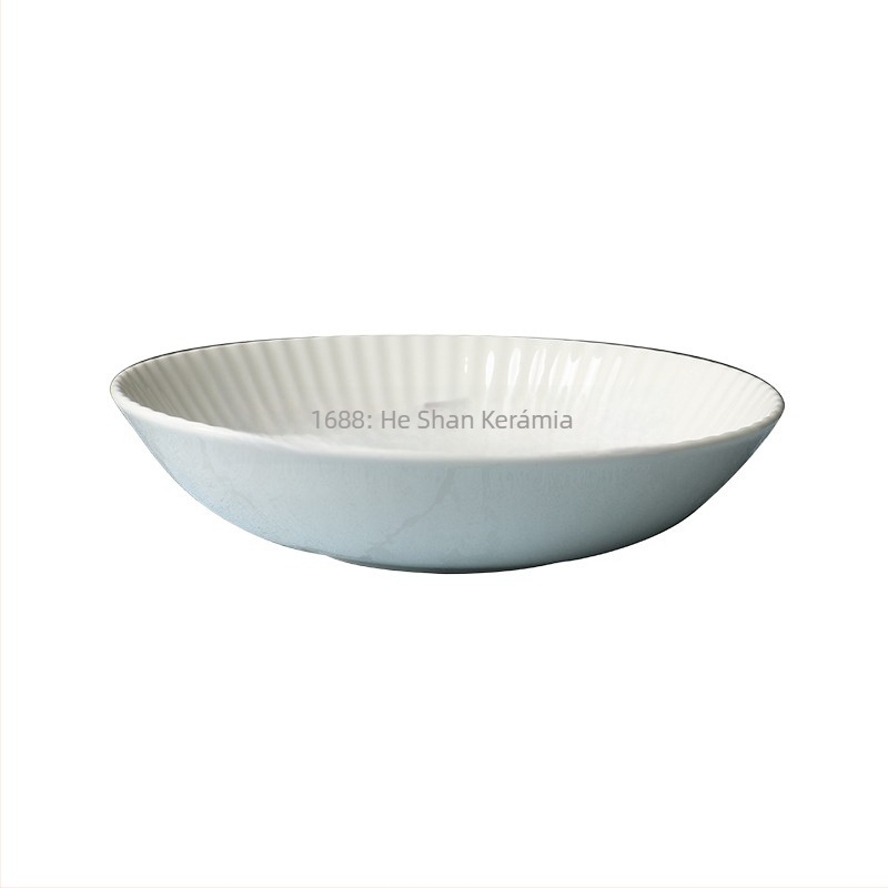Mélytál csontporcelánból, kör alakú, alsóglazúr felülettel, mikrohullámú sütőben használható