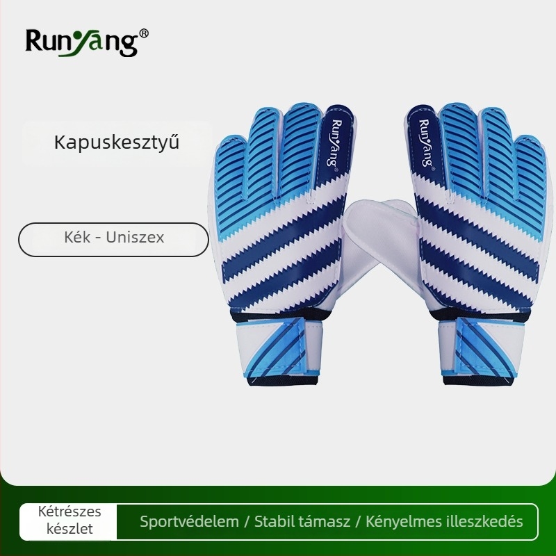 Kapus kesztyűk felnőtteknek és gyerekeknek, edzéshez, csúszásmentes, ujjvédő, kopásálló