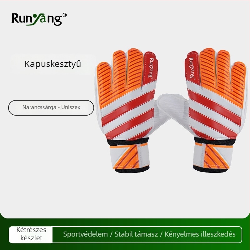 Kapus kesztyűk felnőtteknek és gyerekeknek, edzéshez, csúszásmentes, ujjvédő, kopásálló
