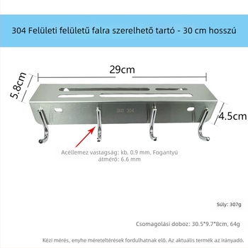 Ren yilai sokoldalú falra szerelhető rozsdamentes acél konyhai kés tartó