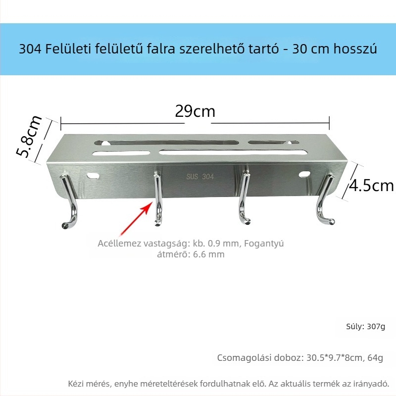 Ren yilai sokoldalú falra szerelhető rozsdamentes acél konyhai kés tartó