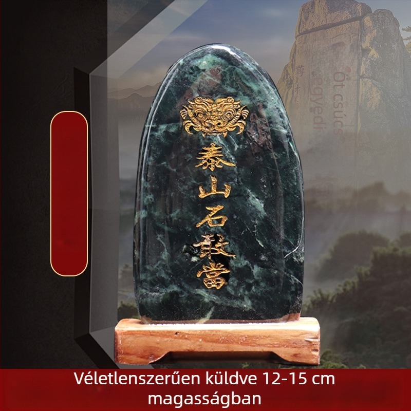 Taishan Gangdang gravírozott jade kő dísz – kínai stílus, nem ajándéknak szánva, asztali dísz