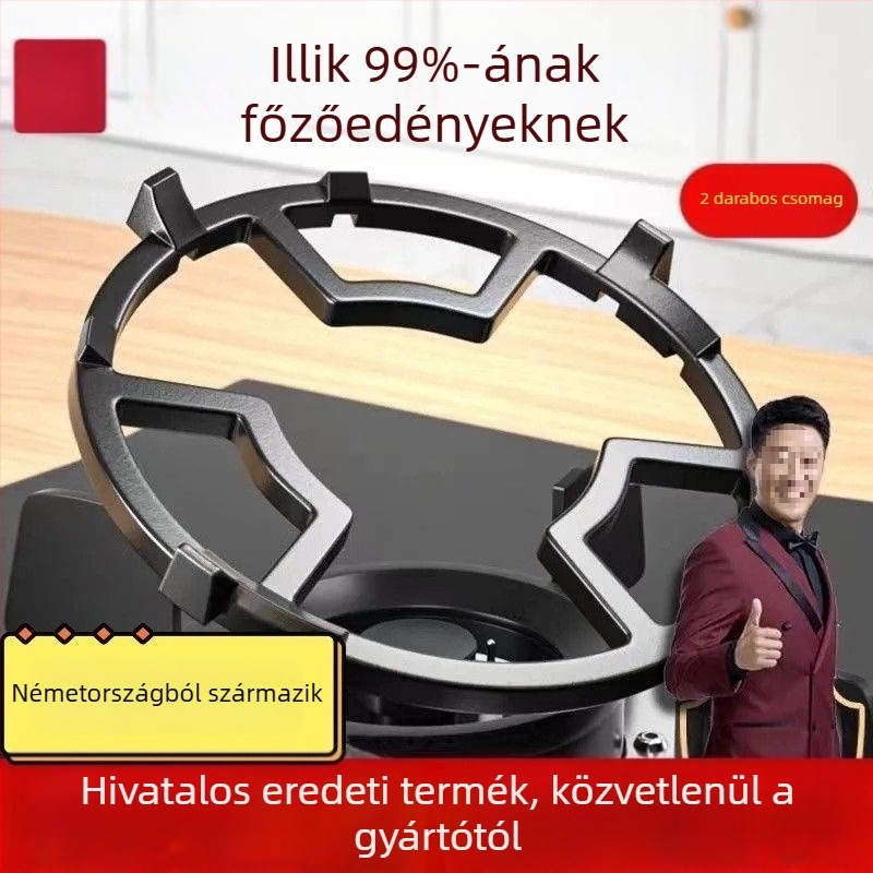 Gáztűzhely állvány univerzális leveses és tejes lábasokhoz, csúszásmentes, falra szerelhető, műanyag
