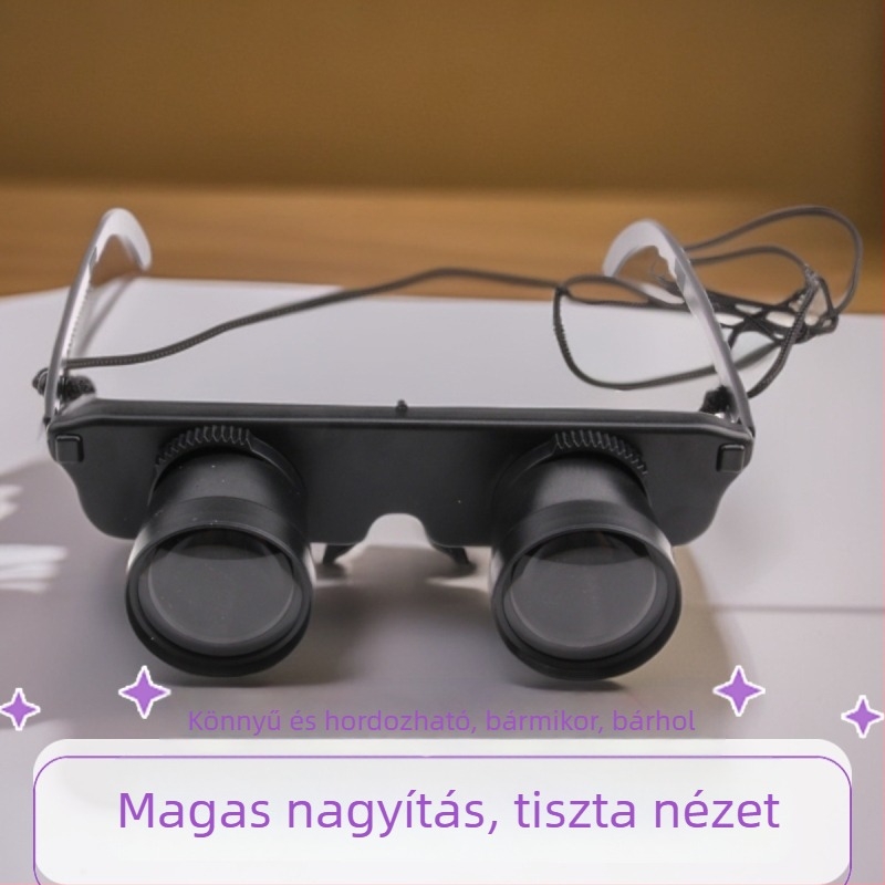 Horgász teleszkópos binokulár, fejre szerelhető kivitel, 3x nagyítás, modell 20356, úszók megfigyelésére