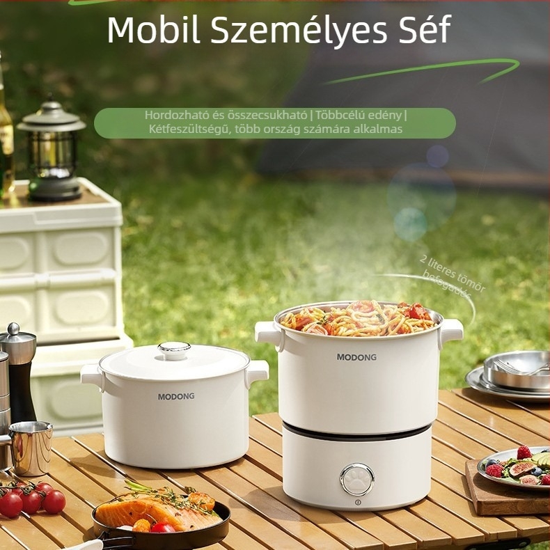 Elektromos főzőedény, kompakt, hordozható, többfunkciós fazék kollégiumi szobához, leválasztható és mosható, telepítés nélkül, termékkód AL940093666303