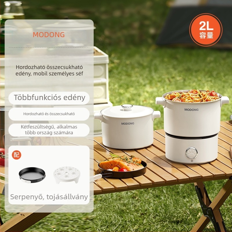 Elektromos főzőedény, kompakt, hordozható, többfunkciós fazék kollégiumi szobához, leválasztható és mosható, telepítés nélkül, termékkód AL940093666303