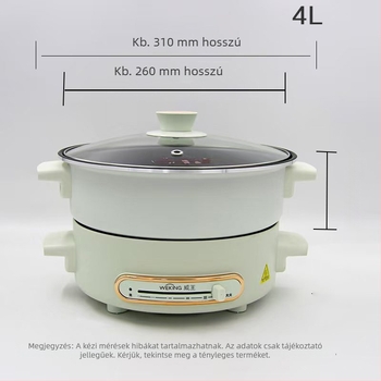 WeKing szétválasztható elektromos forró fazék, 4–5 L kapacitás, családi használatra, többfunkciós