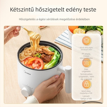 Midea elektromos főzőedény XZE1612 — Kapacitás legfeljebb 2 l; Tömeg 850 g; Gombos vezérlés; Vezeték hossza 0,8 m.