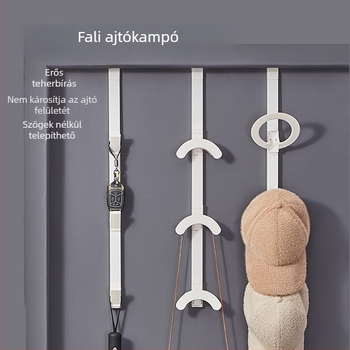 Ajtó mögötti ruhatartó kampó, fúrás nélküli, ajtóra szerelhető, ABS műanyag, modern egyszerű stílus, Imakara
