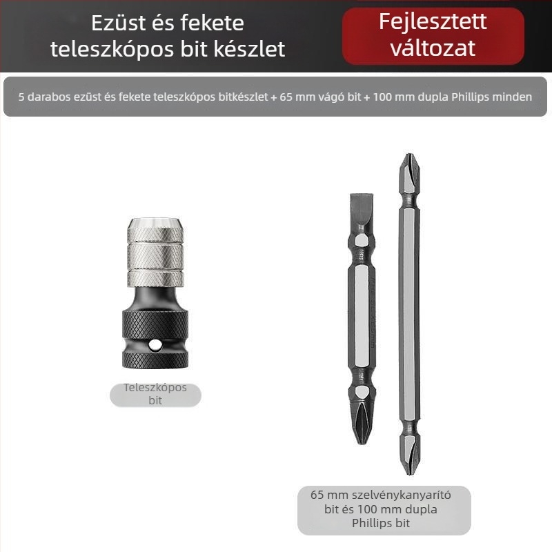 Elektromos csavarkulcs átalakító fej készlet – univerzális kiegészítők, szénacél