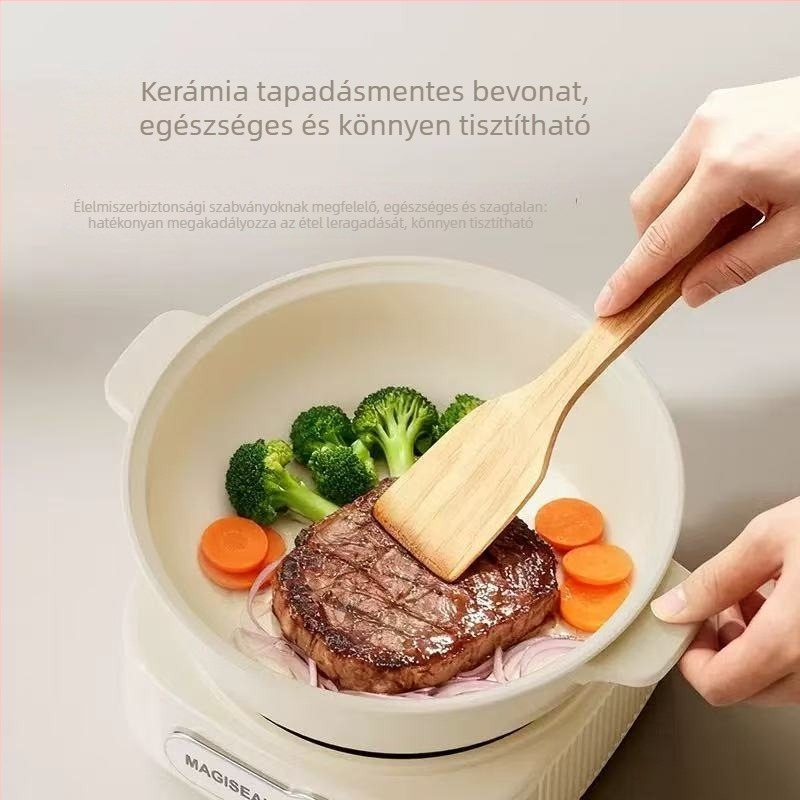 Szeparált kollégiumi elektromos forrófazék, 2.1–4 l kapacitás, 2–3 személyre, belső kerámia mázas edény, levehető és mosható, dupla vezérlés, alapfűtés
