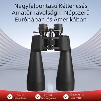 HD felbontású binokulár, nagyítás 20–180×, objektív 100 mm, látómező 78 m/1000 m